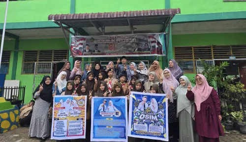Sukseskan Program Tahunan MTsN Sibolga, Calon Ketua dan Wakil Ketua OSIM Laksanakan Kampanye 